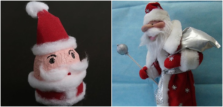 Ziemassvētku vecītis ar savām rokām par jauno 2017. - soli pa solim meistarklasēs no metāllūžņu materiāliem, plastmasas pudeles, krūzes, foto un video