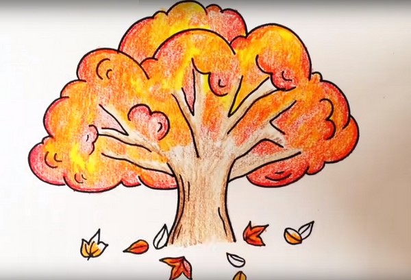 Zīmējot tēmu "Rudens": meistarklases ar zīmuļiem un krāsām bērnudārzā un skolu 1-5 klases