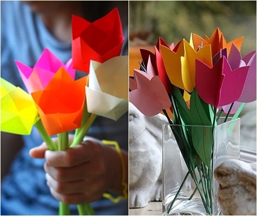 Kā izgatavot tulipu no papīra: meistarklase