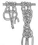 Macrame: savīti ķēde Macrame: savīti ķēde
