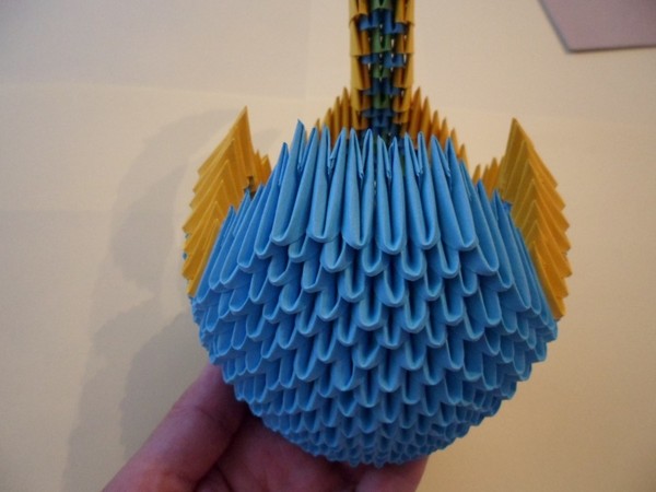 Kā padarīt gulbju origami no moduļiem - soli pa solim instrukciju ar fotogrāfijām un video