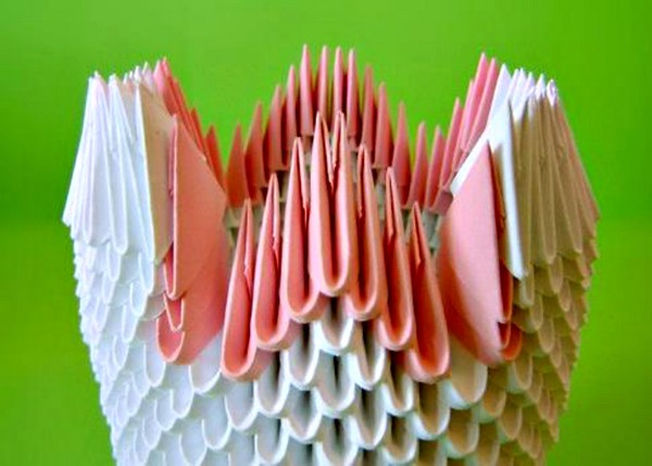 Kā padarīt gulbju origami no moduļiem - soli pa solim instrukciju ar fotogrāfijām un video
