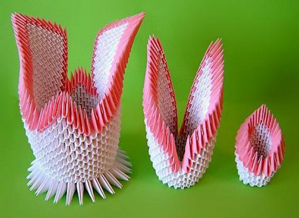 Kā padarīt gulbju origami no moduļiem - soli pa solim instrukciju ar fotogrāfijām un video