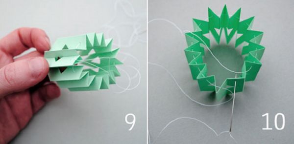 Skaistas sniega saites uz 2017. gada Jauno gadu ar savām papīra rokām - diagrammas un fotogrāfijas pakāpeniski. Meistarklases bērniem ar lielām ornamentu sniega kafijas metodēm
