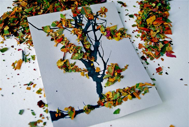 Rudens amatniecība no dabīgā materiāla: foto