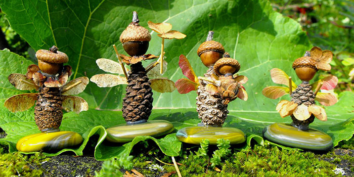 Rudens amatniecība izgatavota no ozolzīles