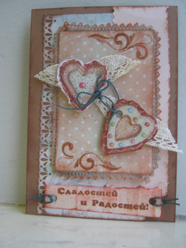 Valentīna roku darbs - scrapbooking, shebbie-šiks, meistarklase, foto. Valentīna burbuļošana ar savām rokām, foto