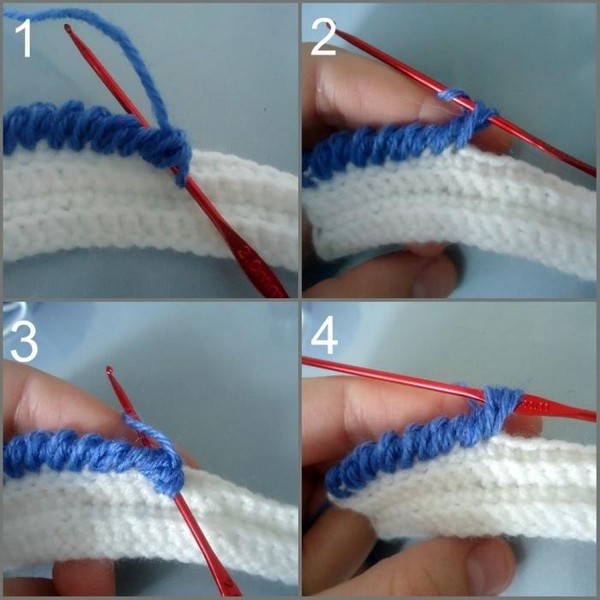 Crochet "Rachy step" - izpildes tehnika