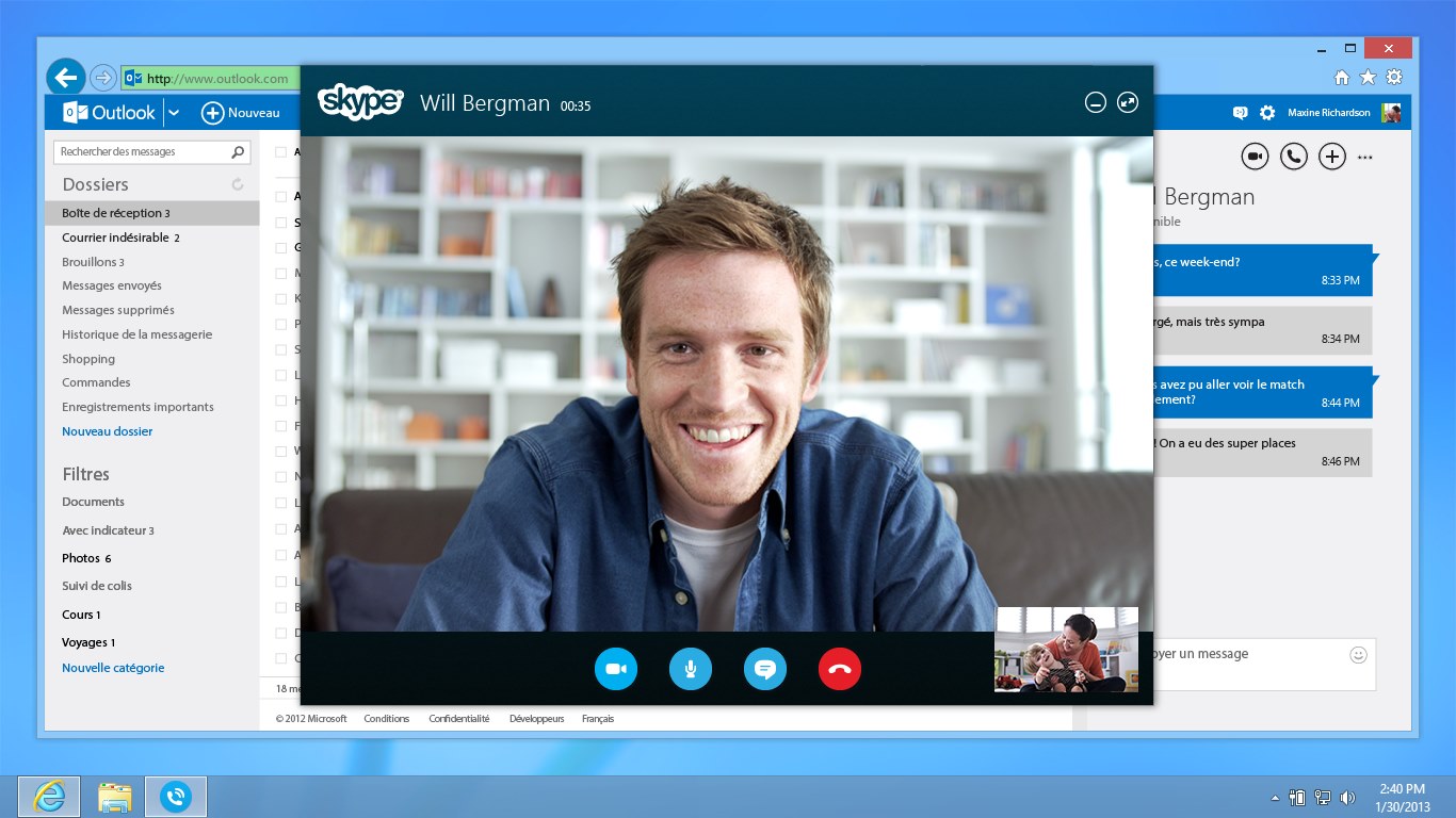 cilvēks skype