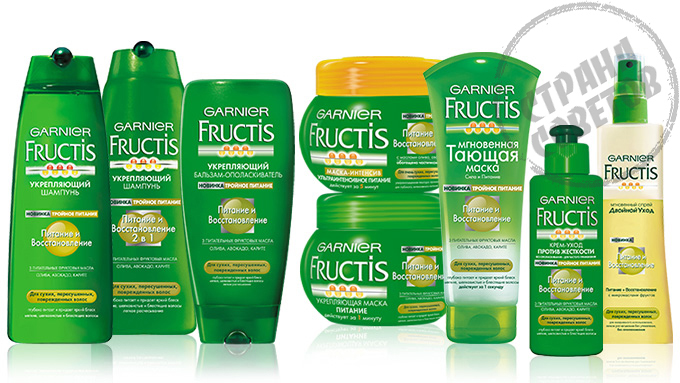 Garnier Fructis Uzturs un atveseļošana Garnier Fructis Uzturs un atveseļošana
