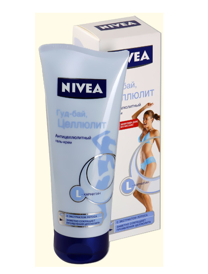 Nivea ķermeņa "pirms naktī, celulīta" gēla krēms