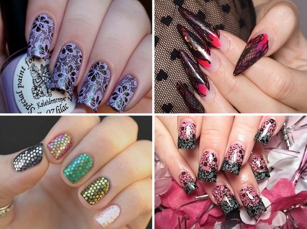 Lace Nail Art: romantiska manikīra tendence