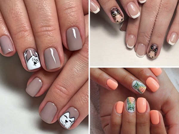 Nail art uz viena nagu - rudens tendence-2016