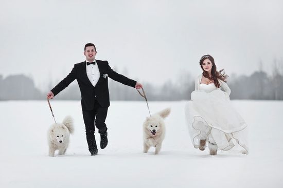 Idejas kāzu fotografēšanai ziemā
