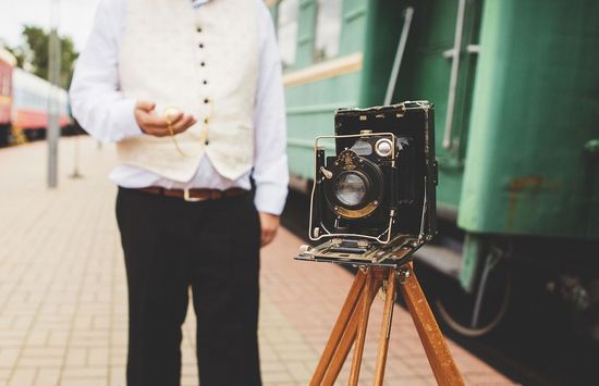 Kāzu foto sesija retro stilā