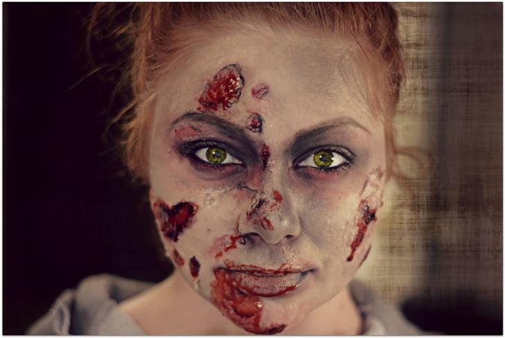 Zombie makeover par Halloween: foto, video, kā padarīt savas rokas