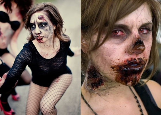 Zombie makeover par Halloween: foto, video, kā padarīt savas rokas