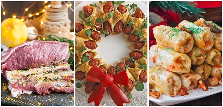 Hot for New Year 2017 - soli pa solim receptes ar fotogrāfijām delicious pirmā un otrā ēdienus