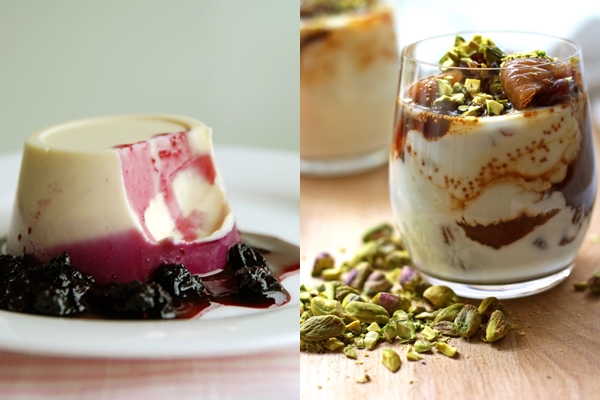 Valentīna diena vieglā vaniļas deserts, recepte