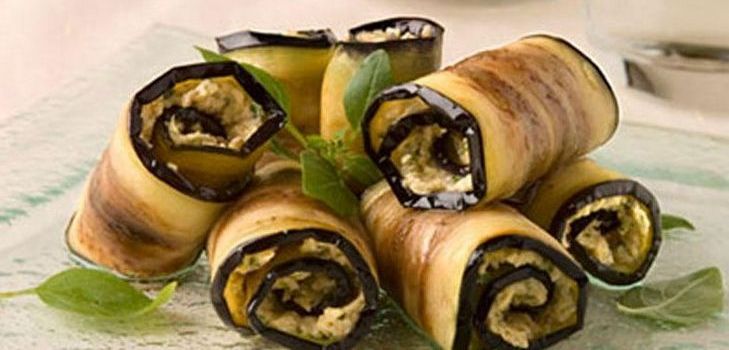 Baklažānu rullīši: receptes