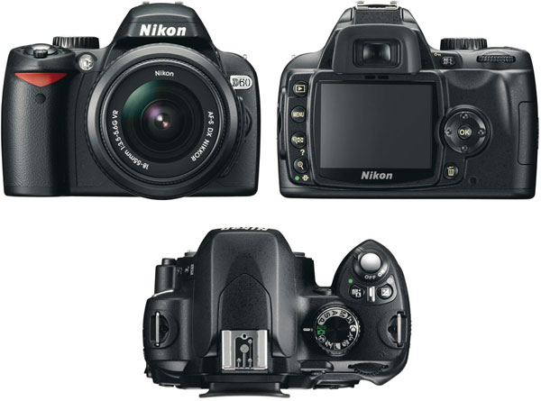 Nikon D60 ķermeņa digitālā fotokamera